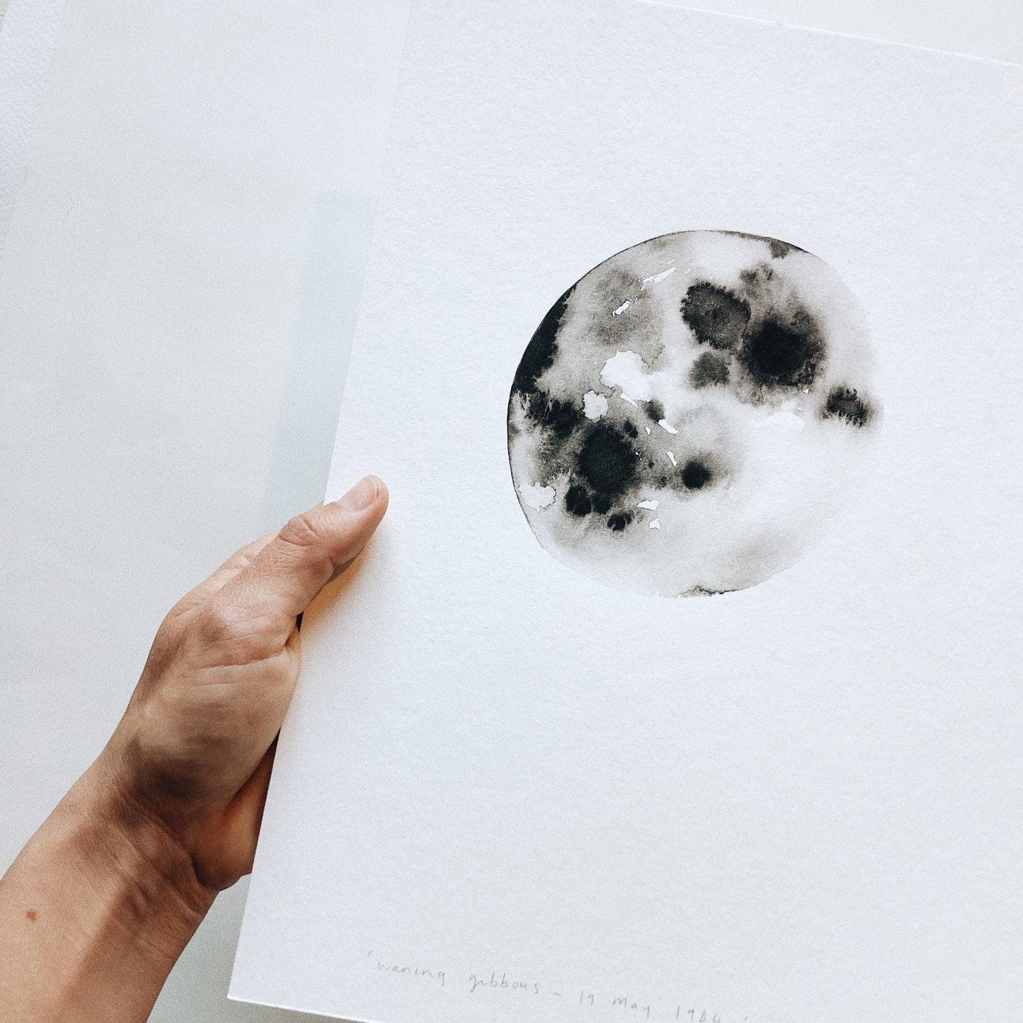 Single Moon Phase Portrait ~ on white