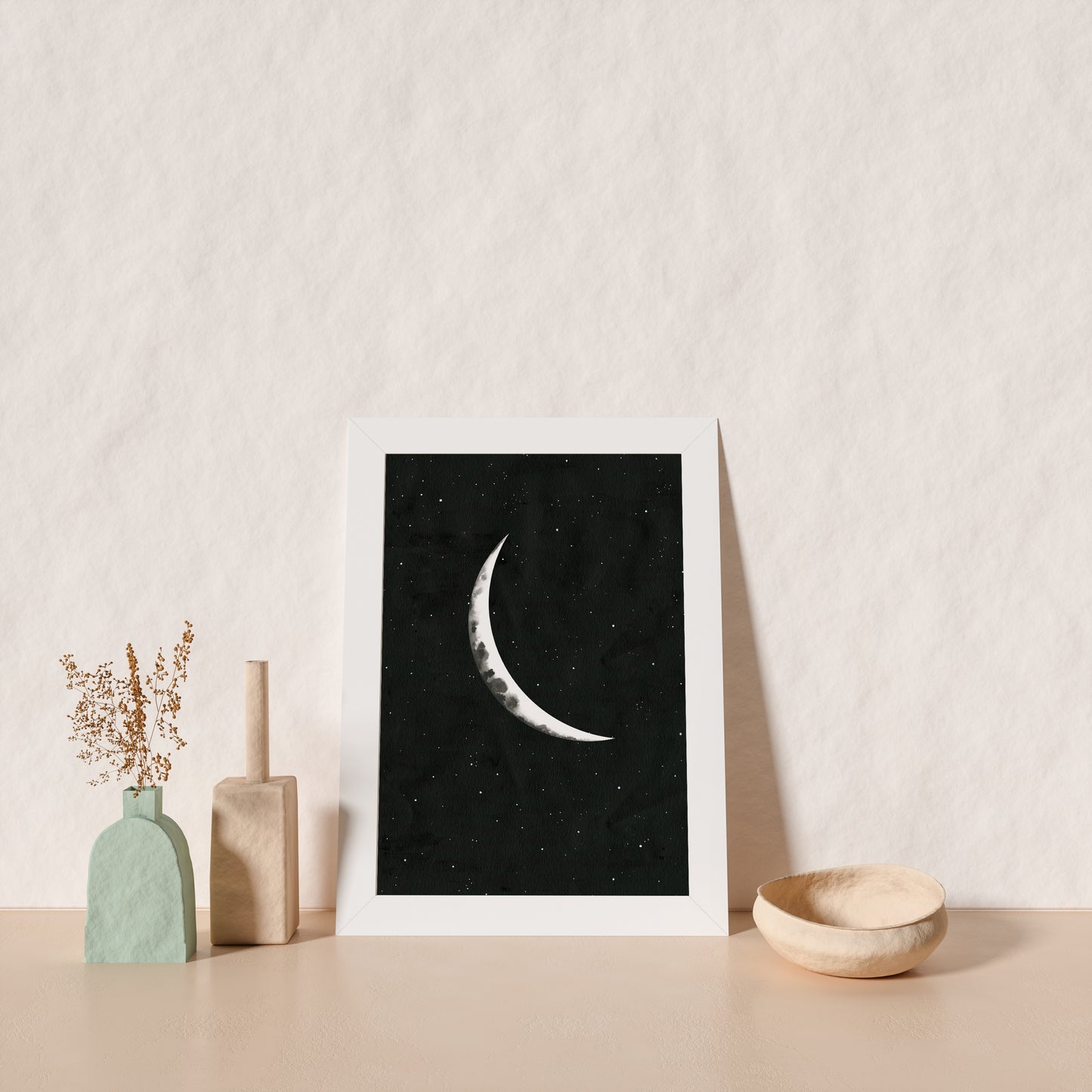 Single Moon Phase ~ on a starry night